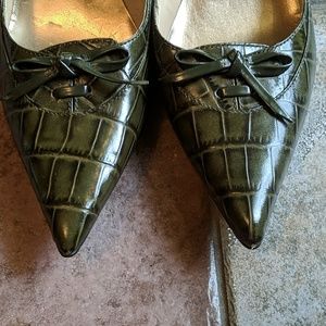 Jones New York Shoes - Jones of New York Green Crocodile Leather Pump Jones New York Shoes - Jones of New York Green Crocodile Leather Pump